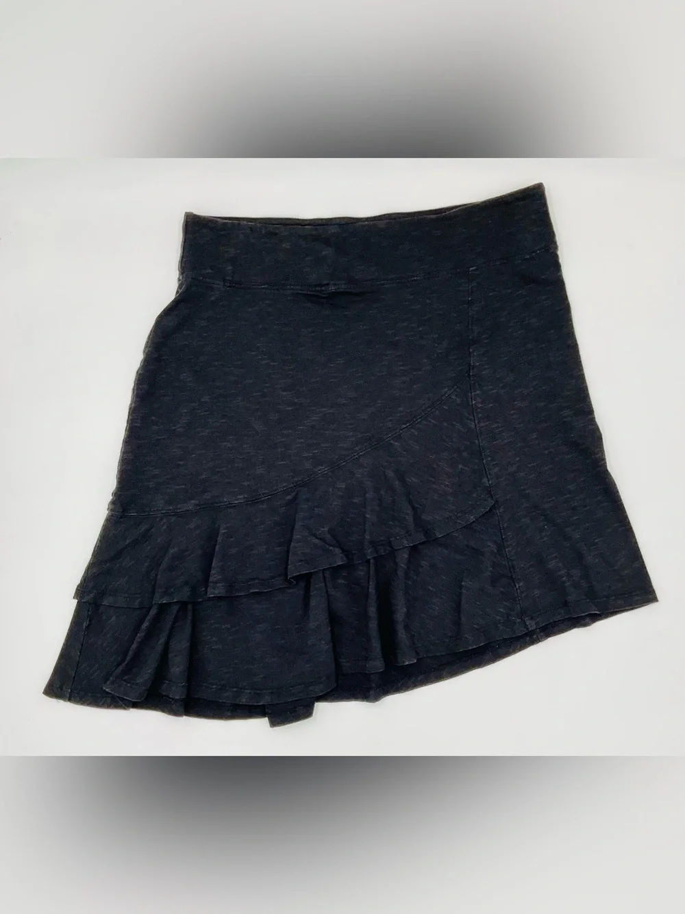 Horny Toad ‘Samba’ Scallop Asymmetrical Hem Double Layer Pull-On Skirt Size S - Picture 3 of 8